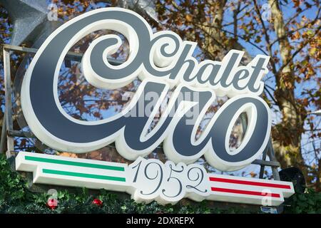 Chalet Ciro a Mergellina christmas 2020 Naples Italy Stock