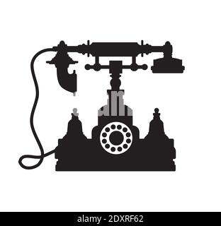 Retro phone vintage old technique Stock Vector