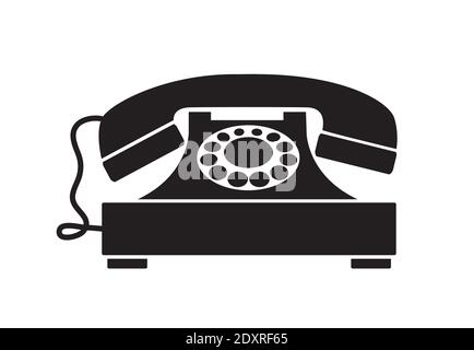 Retro phone vintage old technique Stock Vector