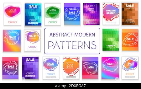 A set of vector abstract backgrounds Stock Vector