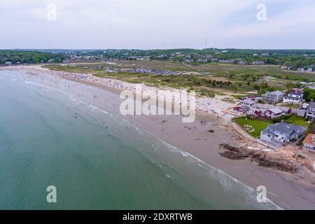 Good Harbor Beach aerial view in summer in Gloucester, Cape Ann, Massachusetts, USA. Stock Photo