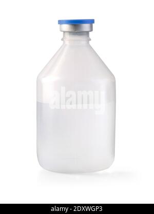 plastic cosmetic containers. Isolated on white with clipping path Stock Photo