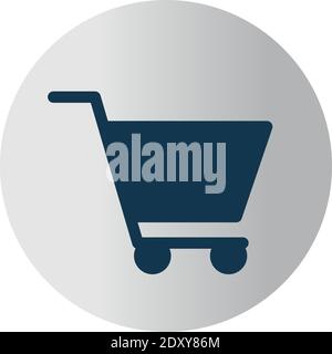 shopping cart app inside a bubble Stock Vector