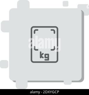 kitchen scale vector icon modern simple vector illustration Stock Vector