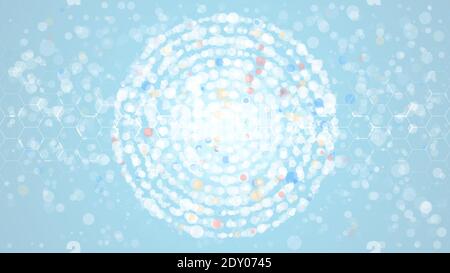 Scientific background with blue lights, vector. Stock Vector