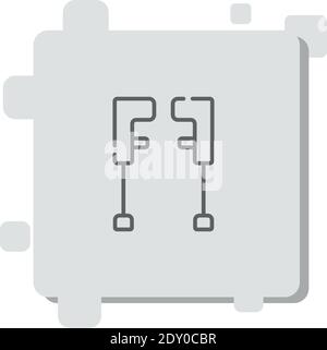 crutches vector icon modern simple vector illustration Stock Vector