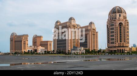 Al Gassar Resort hotel and St. Regis Doha hotel Stock Photo - Alamy