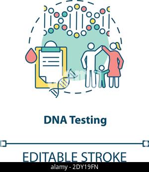 DNA testing concept icon Stock Vector
