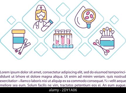Lab testing concept icon with text Stock Vector