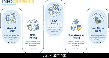 Diagnostic tests vector infographic template Stock Vector