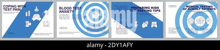 Coping with test pain brochure template Stock Vector