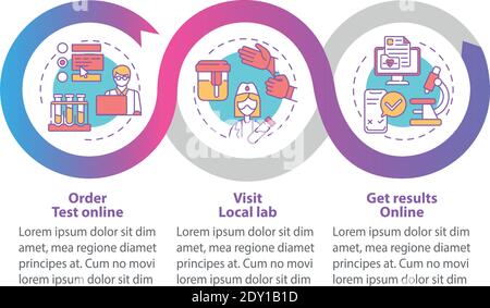 Lab test ordering vector infographic template Stock Vector