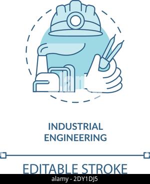 Industrial engineering turquoise concept icon Stock Vector