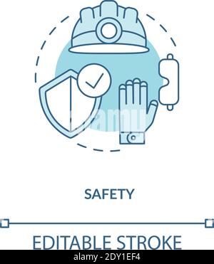 Safety turquoise concept icon Stock Vector