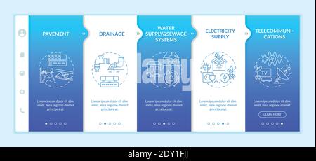 Urban utility and facility service onboarding vector template Stock Vector