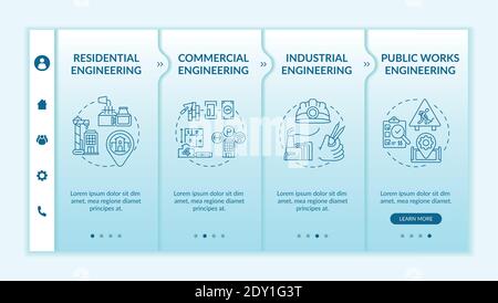 Civil engineering onboarding vector template Stock Vector