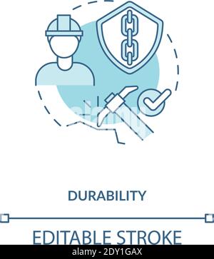 Durability turquoise concept icon Stock Vector