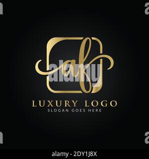 Initial AF letter Logo Design vector Template. Creative Luxury Letter AF Logo Design Stock Vector
