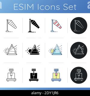 Measuring tools icons set Stock Vector