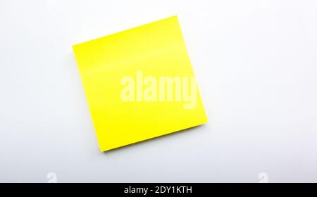 Blank sticky note on white background Stock Photo