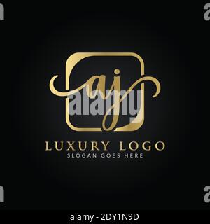 Initial AJ letter Logo Design vector Template. Creative Luxury Letter AJ Logo Design Stock Vector