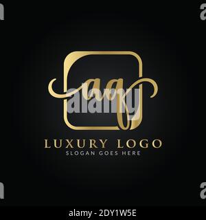 Initial AQ letter Logo Design vector Template. Creative Luxury Letter AQ Logo Design Stock Vector