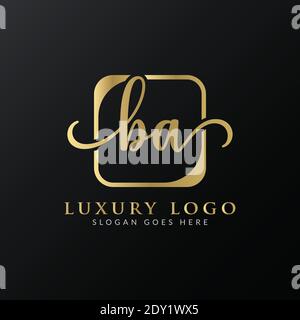 Initial BA Letter Logo Creative Modern Typography Vector Template. Creative Luxury Letter BA Logo Vector. Stock Vector