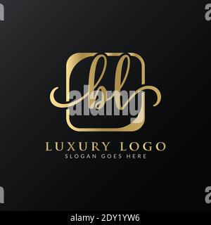 Initial BL Letter Logo Creative Modern Typography Vector Template. Creative Luxury Letter BL Logo Vector. Stock Vector