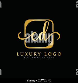 Initial CD Letter Logo Creative Modern Typography Vector Template. Creative Luxury Letter CD Logo Vector. Stock Vector