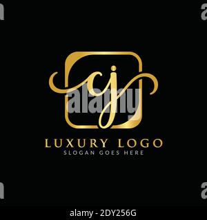 Initial CJ Letter Logo Creative Modern Typography Vector Template. Creative Luxury Letter CJ Logo Vector. Stock Vector