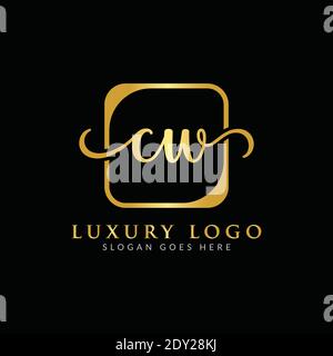 Initial CW Letter Logo With Creative Modern Business Typography Vector ...