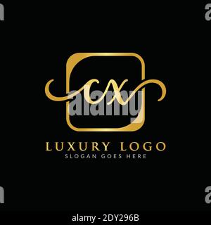 Initial CX Letter Logo Creative Modern Typography Vector Template. Creative Luxury Letter CX Logo Vector. Stock Vector
