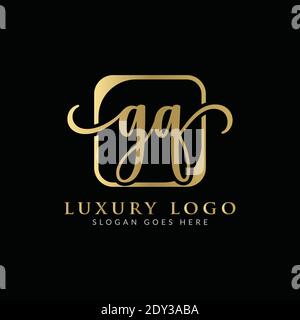 Initial GQ Letter Logo Creative Modern Typography Vector Template. Creative Luxury Letter GQ logo Design Stock Vector