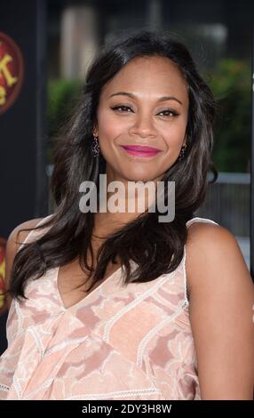 Zoe Saldana attends the premiere of Twentieth Century Fox and Reel FX Animation Studios The Book Of Life at Regal Cinemas L.A. Live in Los Angeles, CA, USA, on October 12, 2014. Photo by Lionel Hahn/ABACAPRESS.COM Stock Photo