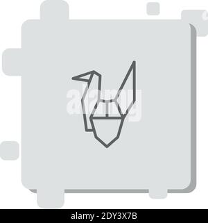origami vector icon modern simple vector illustration Stock Vector