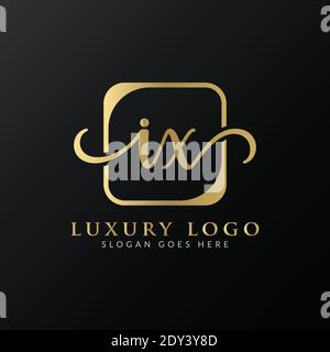 Initial IX letter Logo Design vector Template. Abstract Luxury Letter IX logo Design Stock Vector