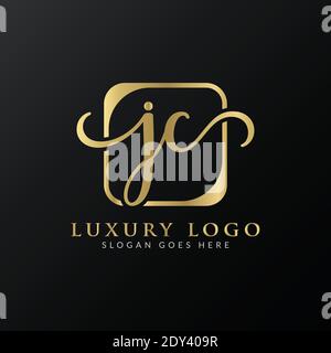 Creative letter JC Logo Design Vector Template. Initial Luxury Letter JC Logo Design Stock Vector