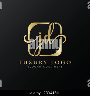 Creative letter JD Logo Design Vector Template. Initial Luxury Letter JD Logo Design Stock Vector