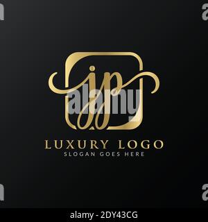 Creative letter JP Logo Design Vector Template. Initial Luxury Letter JP Logo Design Stock Vector