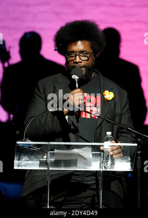 Questlove appears during the 13th Annual 'A Great Night in Harlem' Gala show at the Apollo Theater in New York City, NY, USA on October 24, 2014. Photo by Donna Ward/ABACAPRESS.COM Stock Photo