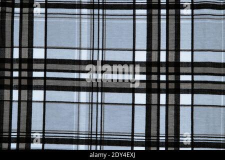 Horizontal and vertical stripe fabric effect texture sample old and retro  brown cotton fabric cloth material pattern. Stock Photo