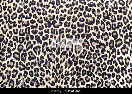 Leopard pattern, fabric texture, seamless background  print. Stock Photo