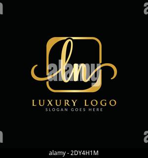 Initial LN letter Logo Design vector Template. Luxury Letter LN logo Design Stock Vector