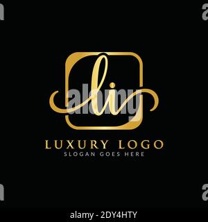 Initial LI letter Logo Design vector Template. Luxury Letter LI logo Design Stock Vector
