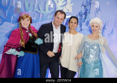 Jean-Philippe Doux and Faustine Bollaert attending the Christmas Season opening day at Disneyland Resort Paris in Marne-La-Vallee, France, on November 15, 2014. Photo by Jerome Domine/ABACAPRESS.COM Stock Photo
