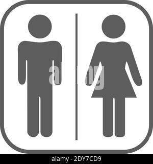 Toilets Icon Unisex Vector WC sign man woman icon Stock Vector