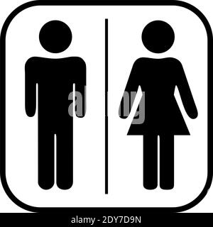 Toilets Icon Unisex Vector WC sign man woman icon Stock Vector