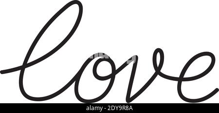 love lettering on a white background Stock Vector