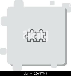 two pieces of a puzzle vector icon modern simple vector illustration Stock Vector