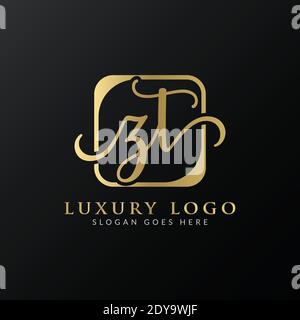 ZT Logo Design Vector Template. Initial Luxury Letter ZT Vector Illustration Stock Vector